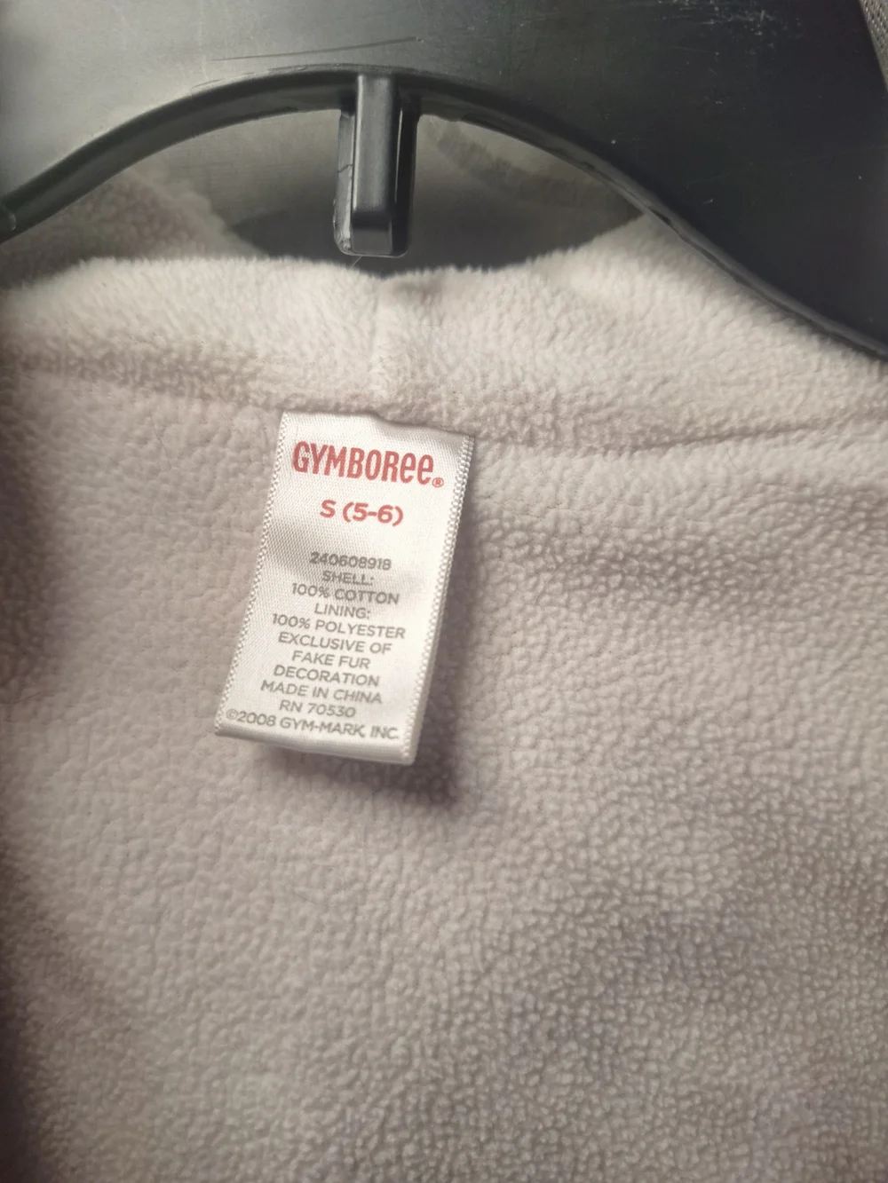 Gymboree Pink Knit Hooded Vest with Heart Accent Fleece Lined Girl's Small